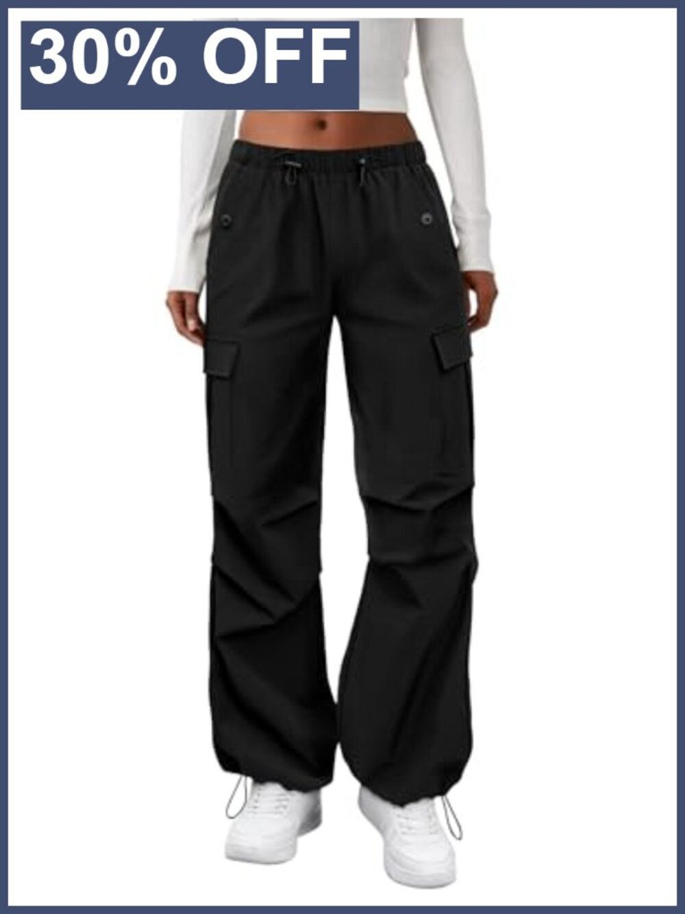 Waterproof Cargo Hiking Pants Quick-Dry Baggy Parachute Travel